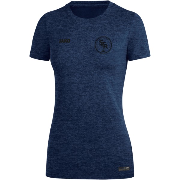 JAKO Damen T-Shirt Premium Basics marine meliert