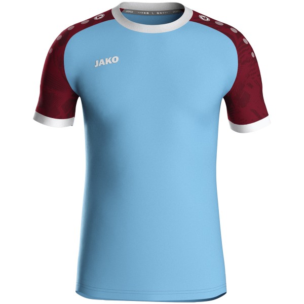 JAKO Trikot Iconic kurzarm lightblue/weinrot