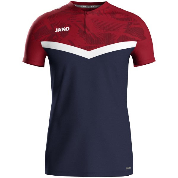 JAKO Polo Iconic marine/chili rot