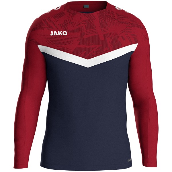 JAKO Sweat Iconic marine/chili rot